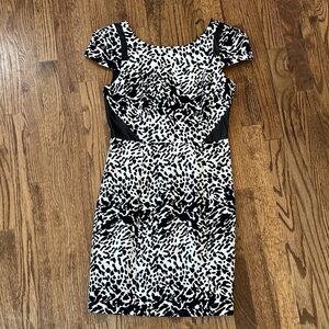 Tibi Monochrome Animal Print Mini Dress